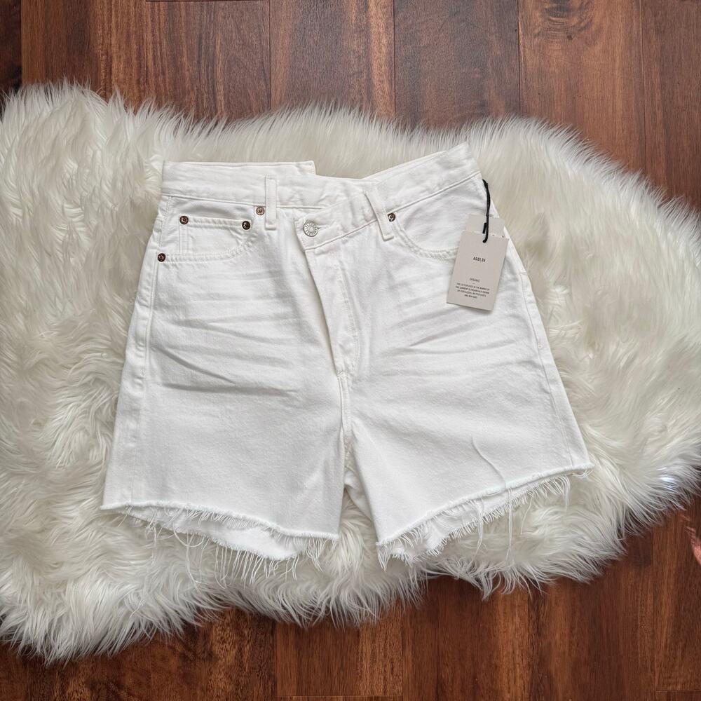 NWT Agolde Criss Cross Jean Short in Element Size 26 - Picture 5 of 10